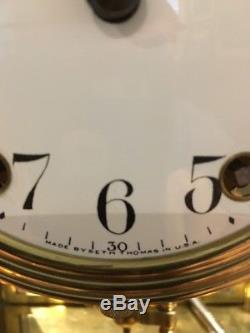 Antique Seth Thomas Crystal Regulator Clock 8 Day Time and Strike Mint