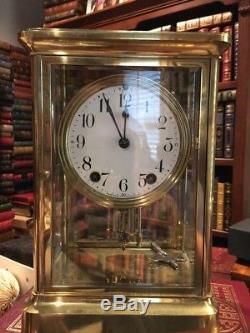 Antique Seth Thomas Crystal Regulator Clock 8 Day Time and Strike Mint