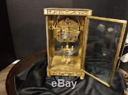 Antique Seth Thomas Crystal Regulator Porcelain Dial Mercury Pendulum see video