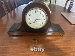 Antique Seth Thomas Dark Walnut Adamantine 8 Day Mantle Clock Early 1900's