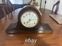 Antique Seth Thomas Dark Walnut Adamantine 8 Day Mantle Clock Early 1900's