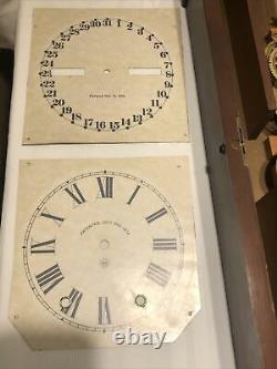 Antique Seth Thomas Double Dial Calendar Clock 8 Day, Time/strike