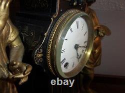 Antique Seth Thomas Double Figural Clock Runs & Strikes Fine