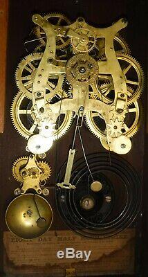 Antique Seth Thomas Eclipse Ball-top Wall Hanging Kitchen Shelf Parlor Clock