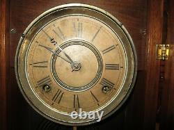 Antique Seth Thomas Eclipse Hanging Kitchen Wall Clock 8-day, Time/strike