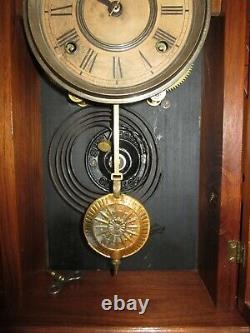 Antique Seth Thomas Eclipse Hanging Kitchen Wall Clock 8-day, Time/strike