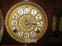Antique Seth Thomas Egyptian Adamantine Clock 8-Day, Time/Strike