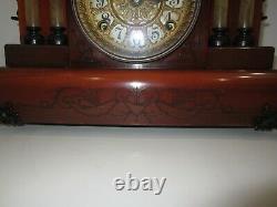 Antique Seth Thomas Egyptian Adamantine Clock 8-Day, Time/Strike