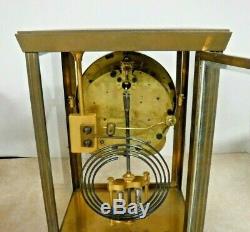 Antique Seth Thomas Empire 302 Chime Clock 8 Day Crystal Regulator Working W Key