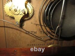Antique Seth Thomas Empire Mirrored Mantel Clock with Alarm 30-Hour, Time/Strike