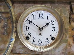 Antique Seth Thomas Fancy Faux Marble Mantel Clock 8-Day, Time/Strike, Key-wind