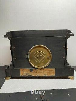 Antique Seth Thomas Faux Marble Adamantine Mantle Clock