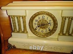 Antique Seth Thomas Faux Marble Adamantine Mantle Clock parts/repair