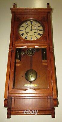 Antique Seth Thomas Flora Two Weights Driven Wall Regulator Clock 8-day