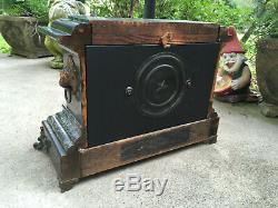 Antique Seth Thomas Four Column Bell Gong Mantle Clock Runs Well