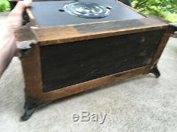 Antique Seth Thomas Four Column Bell Gong Mantle Clock Runs Well