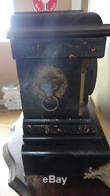 Antique Seth Thomas Four Pillar Adamantine Mantle Clock, Label #295F
