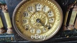 Antique Seth Thomas Four Pillar Adamantine Mantle Clock, Label #295F