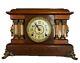 Antique Seth Thomas Four Pillar Loin Head Mantel Clock Hourly Strike Half Hour