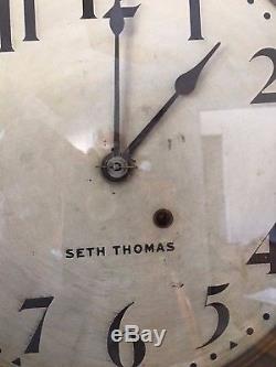 Antique Seth Thomas Gallery'Wall Clock WORKING