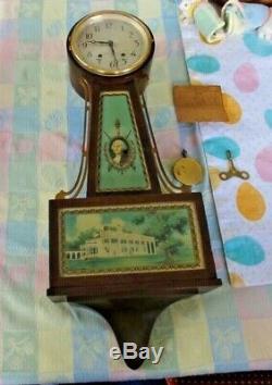 Antique Seth Thomas George Washington Banjo Style Clock Ex Condition Works