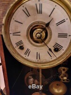 Antique Seth Thomas Giant Series Kitchen Clock with Alarm 8-Day, Time/Strike