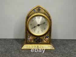 Antique Seth Thomas Gilt Painted 4 Jewels Beehive Cathedral Mantle Clock Wood 7