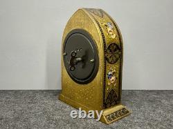 Antique Seth Thomas Gilt Painted 4 Jewels Beehive Cathedral Mantle Clock Wood 7