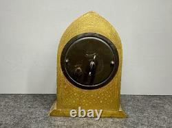 Antique Seth Thomas Gilt Painted 4 Jewels Beehive Cathedral Mantle Clock Wood 7
