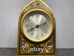 Antique Seth Thomas Gilt Painted 4 Jewels Beehive Cathedral Mantle Clock Wood 7