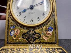 Antique Seth Thomas Gilt Painted 4 Jewels Beehive Cathedral Mantle Clock Wood 7