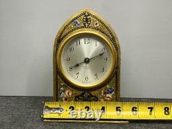 Antique Seth Thomas Gilt Painted 4 Jewels Beehive Cathedral Mantle Clock Wood 7