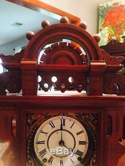 Antique Seth Thomas Gingerbread Mantle Clock Working