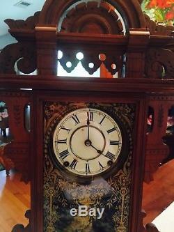 Antique Seth Thomas Gingerbread Mantle Clock Working