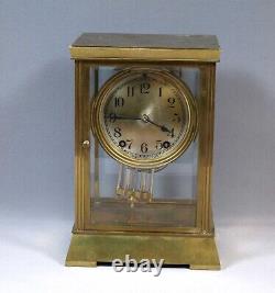 Antique Seth Thomas Gold Gilt Brass Crystal Regulator CLOCK WORKS