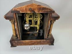 Antique Seth Thomas Green 4 Full Column Adamantine Mantle Clock