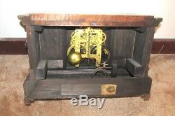 Antique Seth Thomas Green Adamantine 6 Pillar Mantel Mantle Clock Shelf