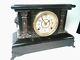 Antique Seth Thomas Green Black Adamantine Mantle Mantel Clock Lion Sides, Parts