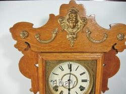 Antique Seth Thomas Kitchen Clock 8-Day For Parts or Repair Runs Well