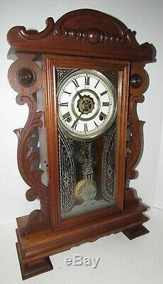 Antique Seth Thomas Kitchen Clock 8-day, Time/strike, Key-wind, Shelf Or Wall