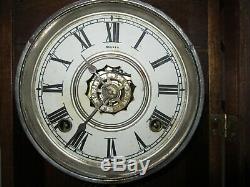 Antique Seth Thomas Kitchen Clock 8-day, Time/strike, Key-wind, Shelf Or Wall