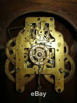 Antique Seth Thomas Kitchen Clock 8-day, Time/strike, Key-wind, Shelf Or Wall