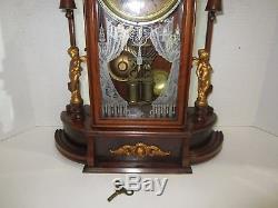 Antique Seth Thomas Kitchen Clock With Alarm Made In USA 8 Day, Time And Strike