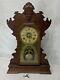 Antique Seth Thomas Kitchen Mantle Alarm Eight Day Clock Pendulum Serviced