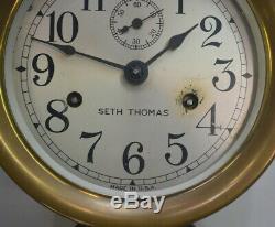 Antique Seth Thomas Lever Bottom Bell Ships Clock