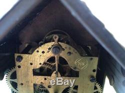 Antique Seth Thomas Lever Lodge Alarm Clock, c. 1892 for Restoration