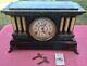 Antique Seth Thomas Lion 3 Pillar Adamantine Mantle Clock Usa With2 Keys Works