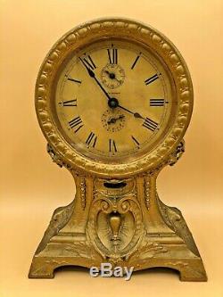 Antique Seth Thomas Long Alarm Mantel Clock