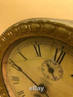 Antique Seth Thomas Long Alarm Mantel Clock