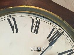 Antique Seth Thomas Long Drop Regulator Wall Clock with Key